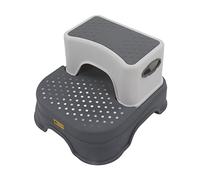 Marchepied Antidérapant Double pour Enfants, Conception Ergonomique à Base élargie, Démontage Rapide pour Carreaux de Céramique et Sols en Bois (Gris blanc)