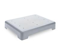 Marchepied antidérapant - Pour personnes âgées - Jusqu'à 200 kg - Demi-marche empilable - Pour personnes âgées, enfants, douche, voiture, extérieur - Gris
