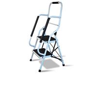 Marchepied avec Main Courante, marches antidérapantes, Portable, Durable et Robuste, Large pédale Multi-Usage pour la Maison et Le Bureau