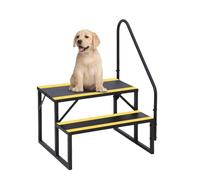Marchepied avec poignée, 2 niveaux, marche de baignoire avec poignée, escabeau en acier antidérapant pour entrer et sortir en toute sécurité, capacité de charge de 200 kg, escalier de camping-car pour
