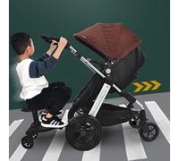 Marchepied avec siège universel pour poussette, avec sangle de suspension, planche à roulettes, pédale auxiliaire en polypropylène, 25 kg, amovible