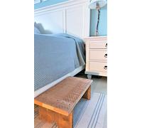 Marchepied classique Amish en bois recyclé pour intérieur ou extérieur. Naturel, rustique, très résistant, polyvalent. Fabriqué à la main aux États-Unis. 61 x 29,2 x 20,3 cm.