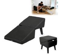 Marchepied convertible 2 en 1 en bois pour chien avec panneaux antidérapants et ventouses. Rampe ottomane pliable antidérapante pour chiens âgés et blessés