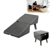 Marchepied convertible 2 en 1 en bois pour chien avec panneaux antidérapants et ventouses. Rampe ottomane pliable antidérapante pour chiens âgés et blessés