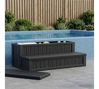 Marchepied de bain à remous avec rangement 2 étapes PP Accessoire patio vidaXL v