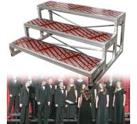 Marchepied de choral robuste, assemblage facile, grande capacité de poids, idéal pour les grands événements, fêtes, escalier de chorale, design antidérapant et performance stable