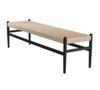 Marchepied de lit en rotin en bois massif banc à langer simple corde canapé siège idéal pour les petits appartements et lits hauts meubles de maison élégant pour un accès facile