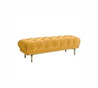 Marchepied de lit nordique en velours moderne et léger - Banc à chaussures de luxe - Design rectangulaire élégant pour lits hauts, canapé et salon - Accessoire de décoration d'intérieur confortable et