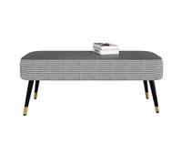 Marchepied de lit rembourré élégant avec pieds en métal - Tabouret parfait pour chambre à coucher, salon et salle à manger - Idéal pour les lits hauts et accès facile (B)