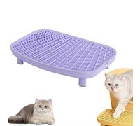 Marchepied de litière pour chat, marchepied pour litière - Bac à litière double couche pour chaton - Marche à pédale de rangement pour la maison, le balcon, le bureau, la chambre à coucher