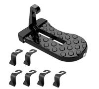 Marchepied De Porte De Voiture, Pédale Porte Voiture Pliable, Pédale De Voitures Pliante Marchepied Universel Avec Marteau De Sécurité Et 6 Pcs Crochet Pour Voitures, Caravanes Et Camions