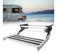 Marchepied d'entrée électrique pour camping-car, escalier pliable en aluminium à 2 marches pour remorques de voyage, 12 V automatique, installation facile