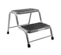 Marchepied double Antidérapant Acier affiné avec 2 marches Charge max. 150kg Camping Accès Caravane