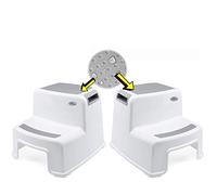 Marchepied double hauteur grège Pack of 2