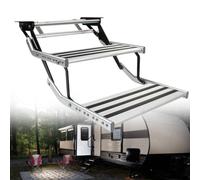 Marchepied électrique automatique manuel pour camping-car et caravane avec lumière, capacité de 150 kg, double couche électrique LED
