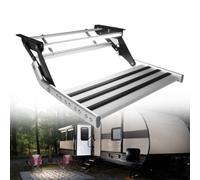 Marchepied électrique automatique manuel pour camping-car et caravane avec lumière, capacité de 150 kg, double couche électrique LED