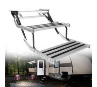 Marchepied électrique automatique manuel pour camping-car et caravane avec lumière, capacité de 150 kg, double couche électrique LED