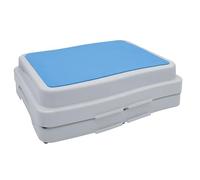 Marchepied empilable blanc 50 x 40 cm - Lot de 2 - Marchepied de salle de bain antidérapant - Douche aide à l'entrée Baignoire Marchepied Tabouret d'escalier haut antidérapant pour personnes âgées et