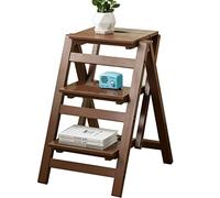 Marchepied en bois - Échelle pliable à deux marches pour cuisine et ménage, design durable