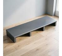 Marchepied en Bois Massif, intérieur et extérieur, avec Coussinets antidérapants,capacité de 200 kg, Aucun Assemblage requis,Marche de Chevet pour Personnes âgées - Gris(100×30×20cm)