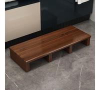 Marchepied en bois massif pour lit mezzanine Hauteur 11/15 cm Base antidérapante Aucun assemblage nécessaire Utilisation intérieur/extérieur Repose-pieds long Marron 120 x 30 x 11 cm