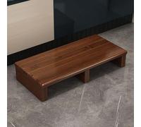 Marchepied en bois massif pour lit mezzanine Hauteur 11/15 cm Base antidérapante Pas de montage nécessaire Repose-pieds long Pour intérieur/extérieur Marron 70 x 30 x 15 cm