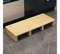 Marchepied en bois massif pour lit mezzanine Hauteur 11/15 cm Pas de montage nécessaire Repose-pieds long avec base antidérapante Aide à la mobilité intérieure et extérieure (couleur bois)