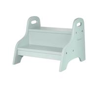 Marchepied enfant en bois aquamarine