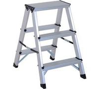 Marchepied escabeau double pliant antidérapant hauteur max. 59 cm charge max. 150 Kg aluminium G