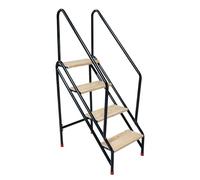 marchepied Escalier de Piscine, Tabouret, Chaise d'escalier à Double Usage, échelle avec accoudoir, Plate-Forme Haute for Bureau, Maison, bibliothèque, Grenier Pliable(Four Step)