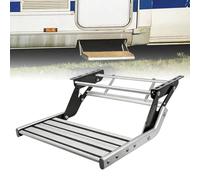 Marchepied Extérieur Pliable En Aluminium - Usage Manuel, Capacité 200KG. Surface Large Antidérapante Pour Plus De Sécurité. Éclairage LED Optionnel Pour Visibilité(Without LED lights,Single layer)