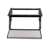 Marchepied Manuel Escamotable pour Moteur Home Structure en Aluminium Haute Résistance Surface Texturée Améliorant la Sécurité Lors la scente Pratique pour Camping Car Autocar