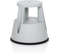 hjh OFFICE Tabouret marchepied TIO-M I Plastique Pied d'éléphant, Hauteur 42 cm, Charge Max. 150kg, avec roulettes 830002 Gris Clair