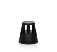 hjh OFFICE Tabouret marchepied TIO-M I Plastique Pied d'éléphant, Hauteur 42 cm, Charge Max. 150kg, avec roulettes 830000 Noir