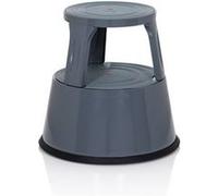 HJH Office Marchepied métal TIO-M II 830007 – Pied éléphant certifié TÜV, Gris, 42 cm, 150 kg