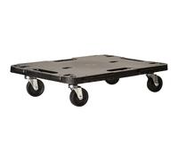 Marchepied Petit Chariot avec Roues Noir 48x29x4 CM Portée 300 KG Artplast