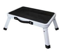 Vivezen - Marchepied pliable 1 niveau - Acier - Noir et blanc