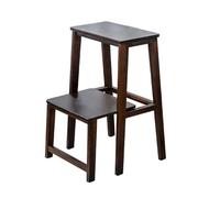 Marchepied pliable à double usage en bambou, portable pour la maison, la bibliothèque, le bureau, facile à ranger (couleur 2)