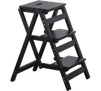 Marchepied pliable avec étagère de rangement, design multi-marches pour balcon et usage domestique, compact et durable, idéal pour un accès et une nization faciles