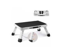 Marchepied Pliable Capacité 150 kg Marche Pied à 1 Marche en Acier 3 Hauteurs Réglables Tabouret Antidérapant Portable pour Tout-p