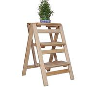 Marchepied pliable - Chaise et siège en bois 3 en 1 pour adultes - Repose-pieds d'escalade d'intérieur - Design compact et portable pour un usage domestique