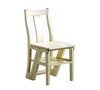 Marchepied pliable créatif en bois massif à double usage pour cuisine et bureau Blanc - Banc compact et élégant pour un accès facile et une utilisation polyvalente