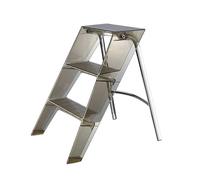 Marchepied pliable en acrylique à 3 marches avec large pédale antidérapante portable pour adultes étagère de rangement créative pour usage domestique