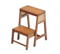 Marchepied pliable en bambou, design à double marche, réversible et peu encombrant pour la maison, le bureau et la bibliothèque