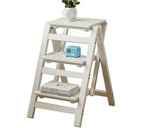 Marchepied pliable en bois - Échelle durable à deux marches pour cuisine et ménage