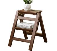 Marchepied pliable en bois - Échelle durable à deux marches pour cuisine et ménage