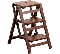 Marchepied pliable et portable en bois, design léger antidérapant pour l'escalade sûre dans la cuisine, la bibliothèque et l'utilisation à la maison