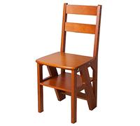 Marchepied pliable marron - Chaise de repos mobile pour la maison et le bureau, support de rangement pour chambre à coucher, salon et salle à manger, design compact 37 x 46 x 90 cm