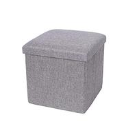 Marchepied pliable ottoman avec couvercle, petit banc à chaussures et coffre à jouets, repose-pieds cube organisateur pour rangement d'articles divers