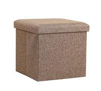 Marchepied pliable ottoman avec rangement pour chaussures et coffre à jouets, petit cube de rangement avec couvercle pour l'organisation d'articles divers